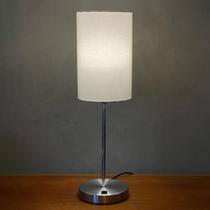 Abajur luminária de Mesa Redondo Escovado Com Interruptor Com Cúpula Decoração Iluminação Para Sala, Quarto, Cabeceira de Cama, Escritório