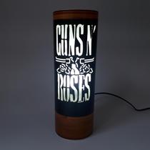 Abajur Luminária de mesa Rock Guns N Roses - Ecoestiluz