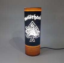 Abajur luminária de mesa Rock Motorhead Abajur luminária de mesa Rock Motorhead