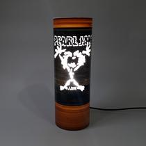 Abajur luminária de mesa Rock Pearl Jam - Ecoestiluz