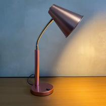 Abajur Luminária De Mesa Rose gold de Metal Flexível com Interruptor