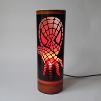 Abajur luminária de mesa Super Heróis Homem Aranha