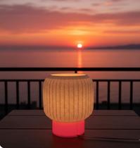 Abajur Luminária de Quarto Sala Escritório Lâmpada LED Design Moderno Rosa