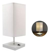 Abajur Luminaria de Sala Quarto Casa Ambiente + Cupula Tecido algodão Bivolt E27