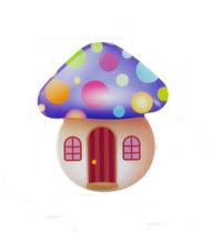 Abajur Luminária de Tomada Infantil em Led Cogumelo