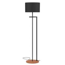 Abajur Luminaria Decoração Sala Quarto Estilo Industrial Preto Cupula Preto