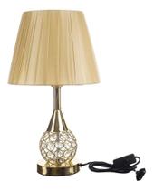 Abajur Luminaria Decorativo Quarto Sala mesa de cabeceira Cristal Com Led 42cm Tippi - Abajur Luminaria Decorativo Quarto Sala mesa de cabeceira Cristal Com Led 42cm Tippi -