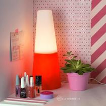 Abajur Luminária Esmalte Vermelho Para Iluminar Decorar Com Lâmpada LED Cor Branca E692