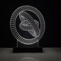 Abajur Luminária Espiral Realista 3D LED