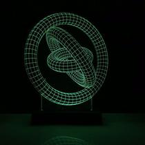 Abajur Luminária Espiral Realista 3D LED