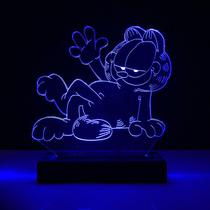 Abajur Luminária Gato Garfield Led