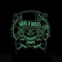 Abajur Luminária Guns N' Roses Decorativa Led - Tecnotronics