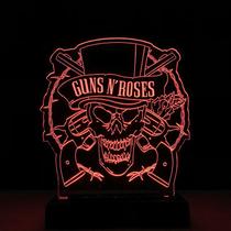 Abajur Luminária Guns N' Roses Decorativa Led - Tecnotronics