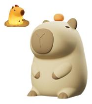 Abajur Luminaria Infantil Led Silicone Capivara Luz Noturna