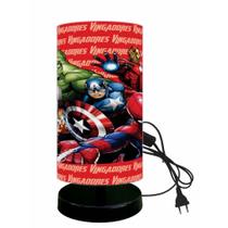 Abajur luminaria infantil quarto bebe 15x20 herois red Abajur luminaria infantil quarto bebe 15x20 herois red