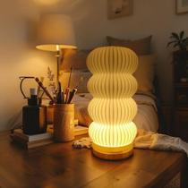 Abajur Luminária Kumo Decorativa de Mesa Luz Quente para Quarto Sala Design Moderno Minimalista