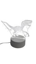 Abajur Luminária LED 3D Dinossauro Rex Origin Luz Branca Namorado Luz Presente Lindo Pai Filho Avo Namorada Jurassic