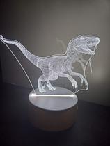 Abajur Luminária LED 3D Dinossauro Rex Original Luz Branca Namorado Luz Presente Lindo Pai Filho Avo Namorada Jurassic