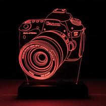 Abajur Luminária Led Câmera Fotográfica Canon 3d