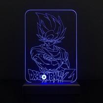 Abajur Luminária Led Goku Sayajin Dragon Ball Z Decorativo