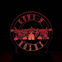 Abajur Luminária Led Guns N' Roses Decorativa - Tecnotronics