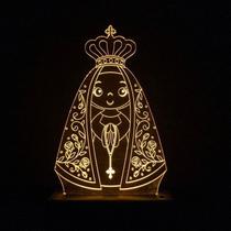 Abajur Luminária Led Nossa Senhora Aparecida Decorativo