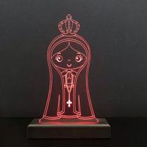 Abajur Luminária Led Nossa Senhora De Fátima Decorativo