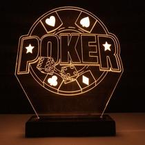 Abajur Luminária LED Poker Decorativa