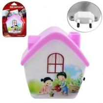Abajur Luminária Led Tomada Infantil bivolt formato CASINHA