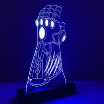 Abajur Luminária Manopla Thanos Marvel Vingadores Decorativo