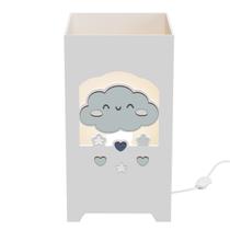 Abajur Luminária MDF Quarto Bebê Kit Higiene Nuvem Abajur Luminária MDF Quarto Bebê Kit Higiene Nuvem