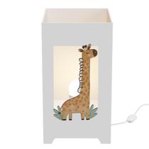 Abajur Luminária MDF Quarto Bebê Kit Higiene Safari Savana