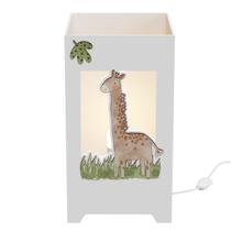 Abajur Luminária MDF Quarto Bebê Kit Higiene Safari Zoo Abajur Luminária MDF Quarto Bebê Kit Higiene Safari Zoo