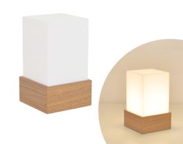 Abajur/luminária Mesa Box Mdf Louro Freijo Difusor Acrílico. Abajur/luminária Mesa Box Mdf Louro Freijo Difusor Acrílico.