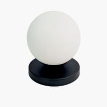 Abajur luminária mesa canto cabeceiras quarto bolinha globo fosca leitoso opalino