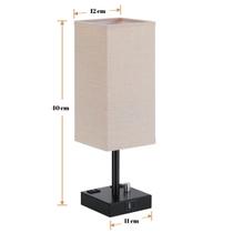 Abajur Luminária Mesa Com Carregamento De Celular Usbtipo C