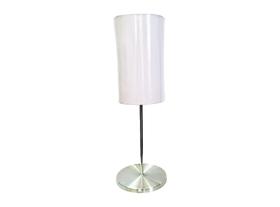 Abajur luminaria mesa Escovada Cupula Tecido Branca uso cabeceira cama, cantos, salas, quartos