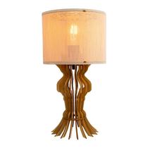 Abajur Luminária Mesa Madeira Mdf Sala Quarto mesa de cabeceira