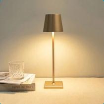 Abajur Luminaria Mesa Quarto Decoracao Usb Regarregavel Casa Dourado Bivolt