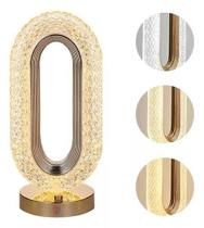 Abajur Luminaria Oval Led Touch Recarregável Abajur Luminaria Oval Led Touch Recarregável