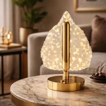 Abajur Luminaria Recarregavel Touch 3 Cores De Luz Usb 23x10 Cone Arvore Transparente 127/220v Abajur Luminaria Recarregavel Touch 3 Cores De Luz Usb 23x10 Cone Arvore Transparente 127/220v