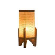 Abajur Luminaria Retrô Telinha Indiana Palha Decorativo Luxo Modelo De Chão Mesa