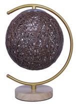 Abajur Luminária Rustica Marrom De Mesa 27,5cm Bivolt 110/220v