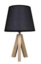 Abajur Luminária Rustica Preta De Mesa 38cm Bivolt 110/220v