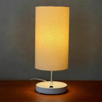 Abajur Luminárias De Mesa Clássico Redondo Com Interruptor Bivolt Com Cúpula Para Sala, Quarto, Cabeceira Cama, Escritório