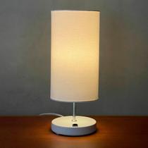 Abajur Luminárias De Mesa Clássico Redondo Com Interruptor Bivolt Com Cúpula Para Sala, Quarto, Cabeceira Cama, Escritório