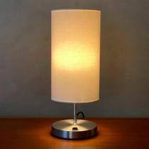 Abajur Luminárias De Mesa Clássico Redondo Com Interruptor Bivolt Com Cúpula Para Sala, Quarto, Cabeceira Cama, Escritório