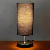 Abajur Luminárias De Mesa Clássico Redondo Com Interruptor Bivolt Com Cúpula Para Sala, Quarto, Cabeceira Cama, Escritório