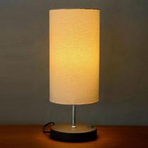 Abajur Luminárias De Mesa Redondo Com Interruptor Bivolt Com Cúpula algodão Abajur Luminárias De Mesa Redondo Com Interruptor Bivolt Com Cúpula algodão
