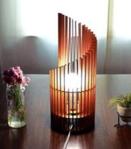 Abajur MDF ECLIPSE de Mesa - Design Moderno e Elegante